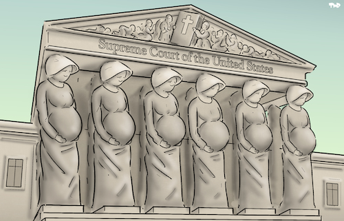 Cartoon: US Supreme Court (medium) by Tjeerd Royaards tagged usa,supreme,court,abortion,women,rights,gender,illegal,usa,supreme,court,abortion,women,rights,gender,illegal
