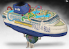 Cartoon: Folly of the Seas (small) by Tjeerd Royaards tagged cruise ship icon of the seas vacation pollution ocean ecology climate