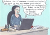 Cartoon: internetgeschwätz (small) by woessner tagged pc,online,internet,nerd,quasseln,quatschen,sprache,information,klatsch,tratsch