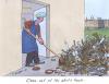 Cartoon: white house cleaning (small) by woessner tagged obama,white,house,cleaning