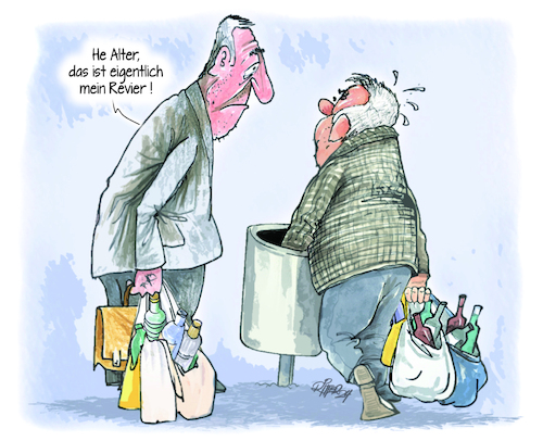 Cartoon: Armut in Deutschland (medium) by Ritter-Cartoons tagged armut,in,deutschland