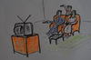 Cartoon: teknoloji ve medya (small) by MSB tagged televizyon