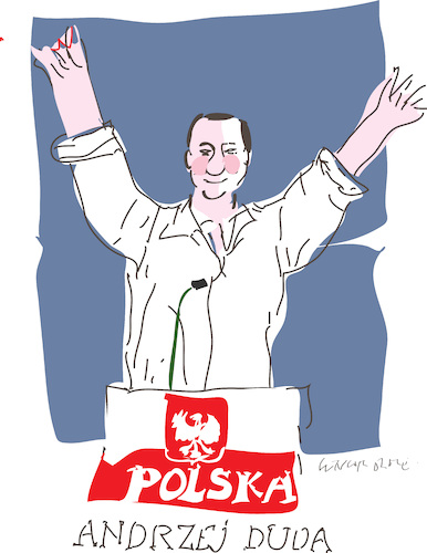 Cartoon: Andrzej Duda (medium) by gungor tagged poland,poland