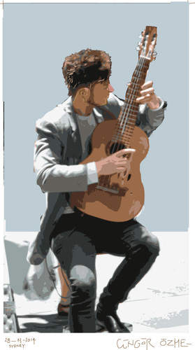 Cartoon: Guitar Player (medium) by gungor tagged australia