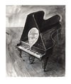 Cartoon: Schwarze raus! (small) by Peter Bauer tagged rassismus klavier peter bauer black and white