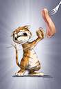 Cartoon: Tiger (small) by Zoltan tagged unpleasant,taker,zoltan,dovath,illustration,comic,tiger,fleisch,annehmen,ablehnen