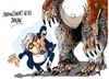 Cartoon: Steinmeier-posicion comun (small) by Dragan tagged frank,walter,steinmeier,union,europea,ucraina,russia,politics,cartoon