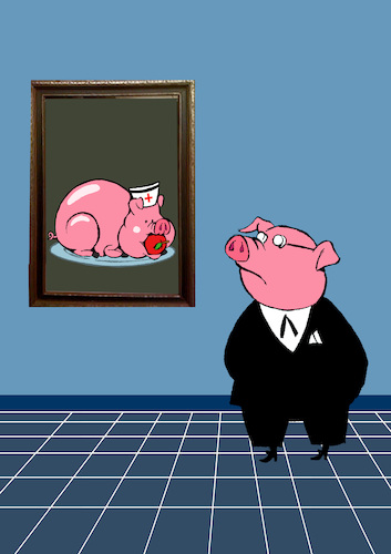 Cartoon: The Nurse Pig... (medium) by berk-olgun tagged the,nurse,pig