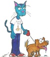 Cartoon: Dan the cat (small) by m-crackaz tagged cat,dan,fuck,you,feline