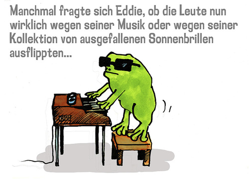 Cartoon: frog on stage (medium) by jenapaul tagged frog,piano,frosch,humor,satire,musik,music