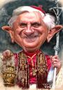 Cartoon: Pope Benedict XVI (small) by Tonio tagged pope benedict xvi benedek papa vatican religion portrait caricature karikatur
