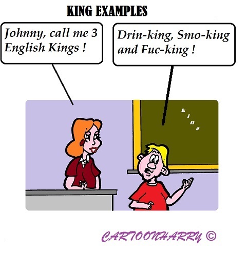 Cartoon: King Examples (medium) by cartoonharry tagged school,teacher,kid,kings,greatbritain