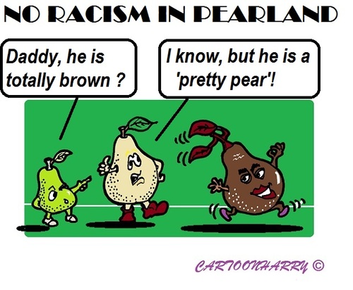 Cartoon: Pretty Pear (medium) by cartoonharry tagged racism,pears