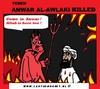 Cartoon: Anwar Al-Awlaki Killed (small) by cartoonharry tagged killed,anwaralawlaki,yemen,drone,cartoon,cartoonist,cartoonharry,usa,dutch,toonpool