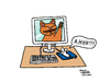 Cartoon: Cyber Attack (small) by Pascal Kirchmair tagged danger,gefahren,mouse,computer,cartoon,cyber,attack,space,internet