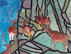 Cartoon: Deer in the mountains (small) by Pascal Kirchmair tagged hirsche,rotwild,cervo,cervi,ciervos,cervos,ciervo,cerf,cerfs,deer,mountain,mountains,gebirge,berge,gemälde,painting,peinture,pittura,pintura,dipinto,alpine,alpen,dibuix,illustration,drawing,zeichnung,pascal,kirchmair,ilustracion,dibujo,desenho,disegno,ilustracao,illustrazione,illustratie,dessin,du,jour,art,of,the,day,tekening,teckning,watercolor,watercolour,aquarell,aquarelle,acquerello,acquarella,acuarela,aguarela,aquarela,alps,alpes,alpi