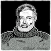 Cartoon: Ernest Hemingway (small) by Pascal Kirchmair tagged ernest,miller,hemingway,karikatur,portrait,caricature,retrato,dibujo,drawing,dessin,desenho,porträt,cartoon,zeichnung,ritratto,caricatura,portret,tekening,usa
