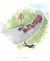 Cartoon: attenti al gatto (small) by Niessen tagged transportations dogs car cat danger