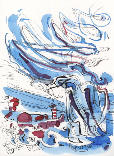 Cartoon: Storm Xaver (medium) by Kestutis tagged storm,xaver,air,sea,ocean,climate,broom,kestutis,lithuania,eu