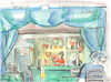 Cartoon: Artists Cafe in Druskininkai (small) by Kestutis tagged artist,kestutis,lithuania,watercolor,sketch
