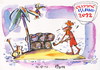 Cartoon: OLYMPIC ISLAND. Closing (small) by Kestutis tagged olympic,island,ocean,palm,sport,closing,ceremony,london,2012,summer,kestutis,siaulytis,lithuania,desert