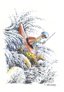 Cartoon: ohne Titel (small) by jiribernard tagged wildwasser paddler kajakfahrer schwall blinde blindenhund seehund katarakt wildwasserfahrer sport mut hilfe behinderte wildfluß adrenalin