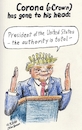 Cartoon: Absolute President (small) by Alan tagged absolute,president,trump,corona,coronavirus,crown,covid19
