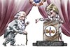 Cartoon: Darwin_Bachelet (small) by Bob Row tagged darwin,chile,bachelet,science,evolution,anniversary