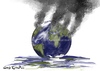 Cartoon: Melting Earth (small) by Bob Row tagged melting,earth,climate,change