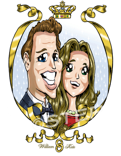 will and kate images. Cartoon: Will and Kate