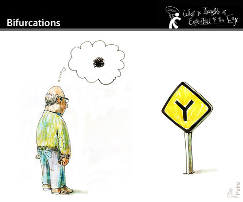 Cartoon: Bifurcations (medium) by PETRE tagged imagine,roads