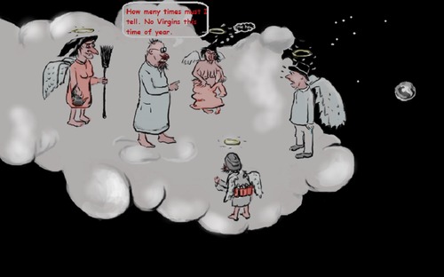 Cartoon: No virgins (medium) by Hezz tagged virgins,hexen