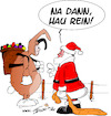Cartoon: Uebergabe ... (small) by Trumix tagged weihnachten ostern konsum kaufen kaufenkaufenkaufen cartoon caartoons weihnachtsmann osterhase 2024 neuesjahr