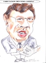 Cartoon: Brian Cowan (small) by jjjerk tagged cowan,brian,fianna,fail,irish,ireland,cartoon,caricature,politician,glasses
