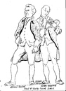 Cartoon: Burke and Goldsmith (small) by jjjerk tagged edmund,burke,oliver,goldsmith,dublin