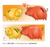 Cartoon: Just married (small) by LAP tagged piggy,bank,love,woman,just,married,money