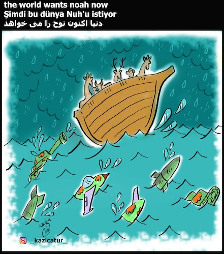Cartoon: noah (medium) by Hossein Kazem tagged noah