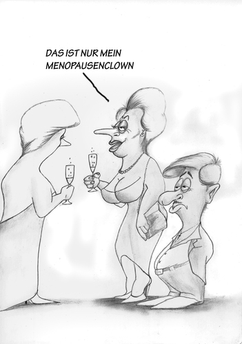 Cartoon: Menopausenclown (medium) by philipolippi tagged menopause