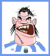 Cartoon: Tevez (small) by juniorlopes tagged world cup 2010