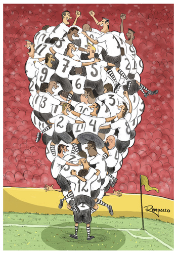 Cartoon: Goooooool (medium) by Marcelo Rampazzo tagged soccer,goal,celebration,team,sports,soccer,goal,celebration,team,sports