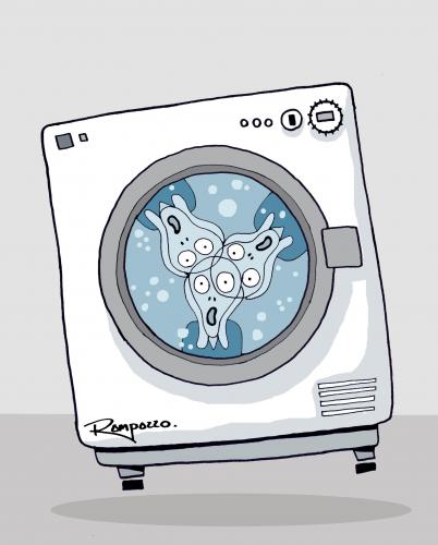 Cartoon: The screem (medium) by Marcelo Rampazzo tagged the,screem,munch,der schrei,schreien,edvard munch,kunst,kunstwerk,waschmaschine,waschen,haushalt,angst,schrecken,furcht,der,schrei,edvard