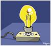 Cartoon: Evolution (small) by Marcelo Rampazzo tagged evolution,ligth,lamp,progress