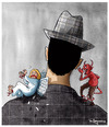 Cartoon: Face of Evil (small) by Marcelo Rampazzo tagged evil angel bad
