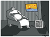Cartoon: Lifestyle (small) by Marcelo Rampazzo tagged lifestyle tv sedentary