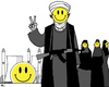 Cartoon: Friendly Mullahs (small) by RachelGold tagged iran,mullah,rohani,new,image