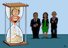 Cartoon: Ihre Zeit läuft ab (small) by RachelGold tagged deutschland,bundestagswahl,cdu,csu,spd,grüne,merkel,laschet,baerbock,scholz,sanduhr