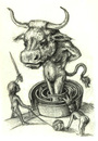 Cartoon: Das Ende des Minotaurus (small) by Thomas Bühler tagged mythologie,sagen,stark,kraft,muskeln,kampf,kämpfer,kämpfen,ungeheuer,monster,sieg,griechenlan