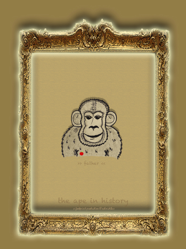 Cartoon: the ape in history-no.3-adam (medium) by schmidibus tagged schöpfung,ursprung,affe,mensch,abel,kain,genesis,bibel,stammeltern,versuchung,apfel,schlange,paradies,gott,eva,vater,adam