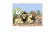 Cartoon: Löwen-Talk (small) by Butschkow tagged lion,löwe,lunch,essen,handy,klingetone,ringtone,gourmet,tiere,animals