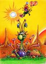 Cartoon: Krokanteier in Space (small) by Jupp tagged space,illustration,alien,sun,sunset,pain